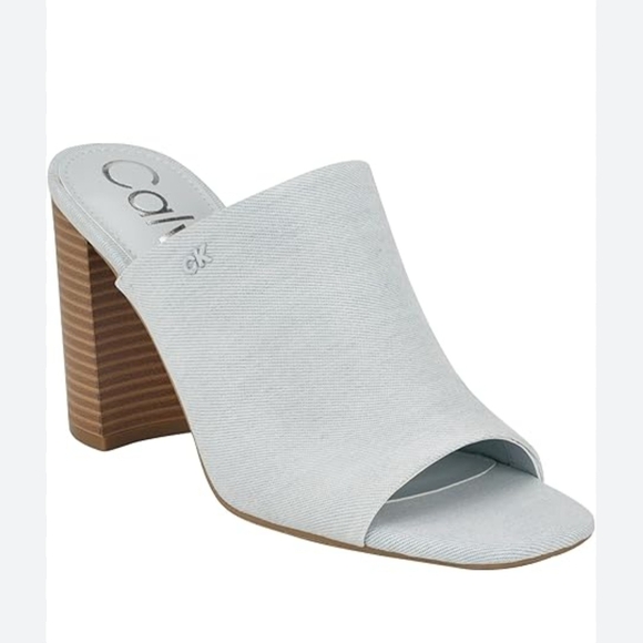 Calvin Klein Shoes - Calvin Klein Jotie Women's Light Blue Denium Mules